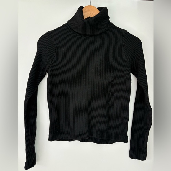 Club Monaco Black Turtleneck Top, Size XS - Picture 1 of 4